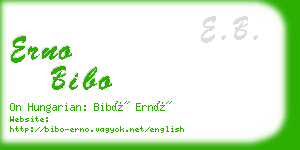 erno bibo business card